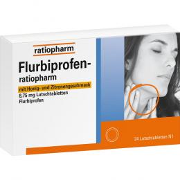 Ein aktuelles Angebot für FLURBIPROFEN-ratio.m.Honig-u.Zitroneng.8,75mg Lut. 24 St Lutschtabletten  - jetzt kaufen, Marke ratiopharm GmbH.