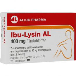 IBU-LYSIN AL 400 mg Filmtabletten 20 St Filmtabletten