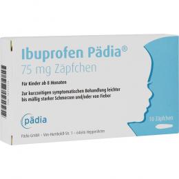 Ein aktuelles Angebot für IBUPROFEN Pädia 75 mg Zäpfchen 10 St Suppositorien  - jetzt kaufen, Marke Pädia GmbH.