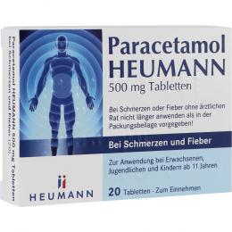 Ein aktuelles Angebot für PARACETAMOL HEUMANN 500mg Tab.b.Schmerzen u.Fieber 20 St Tabletten Schmerzen & Verletzungen - jetzt kaufen, Marke HEUMANN PHARMA GmbH & Co. Generica KG.