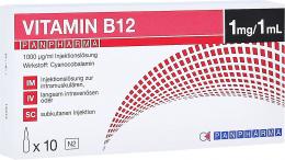Ein aktuelles Angebot für VITAMIN B12 PANPHARMA 1000 myg/ml Injektionslsg. 10 X 1 ml Injektionslösung  - jetzt kaufen, Marke Panpharma GmbH.