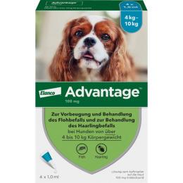 ADVANTAGE 100 Lösung f.Hunde 4-10 kg 4 St.