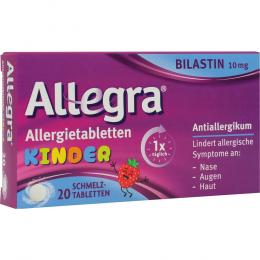 ALLEGRA Allergietabletten Kinder 10 mg Schmelztab. 20 St Schmelztabletten