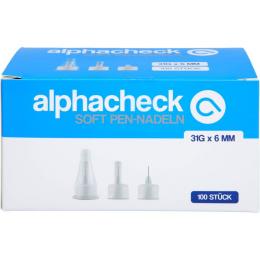 ALPHACHECK soft Pen-Nadeln 31 Gx6 mm 100 St.