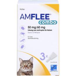 AMFLEE combo 50/60mg Lsg.z.Auftropfen f.Katzen 3 St.