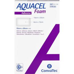 AQUACEL Foam adhäsiv 10x20 cm Verband 5 St.