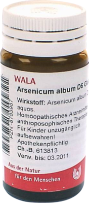 ARSENICUM ALBUM D 6 Globuli 20 g