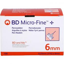 BD MICRO-FINE+ Pen-Nadeln 0,25x6 mm 31 G 110 St.