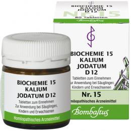 BIOCHEMIE 15 Kalium jodatum D 12 Tabletten 80 St Tabletten