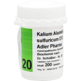 BIOCHEMIE Adler 20 Kalium aluminium sulf.D 12 Tab. 200 St.