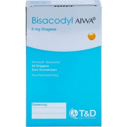 BISACODYL AIWA 5 mg Dragees 40 St.