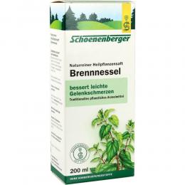 Ein aktuelles Angebot für BRENNNESSELSAFT Schoenenberger 200 ml Saft Nahrungsergänzungsmittel - jetzt kaufen, Marke SALUS Pharma GmbH.