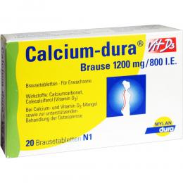 CALCIUM DURA Vit D3 Brause 1200 mg/800 I.E. 20 St Brausetabletten