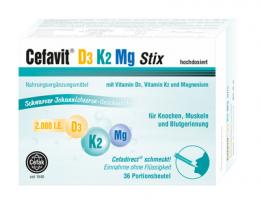 CEFAVIT D3 K2 Mg 2.000 I.E. Stix Granulat 93.6 g