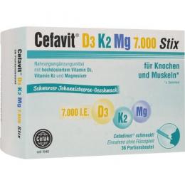 CEFAVIT D3 K2 Mg 7.000 I.E. Stix Granulat 36 St.