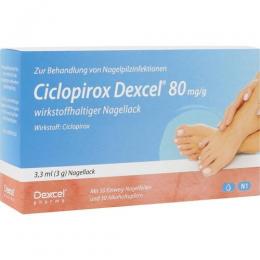 CICLOPIROX Dexcel 80 mg/g wirkstoffhalt.Nagellack 3,3 ml