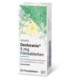 Ein aktuelles Angebot für DESLORANIO 5 mg Filmtabletten 20 St Filmtabletten  - jetzt kaufen, Marke axunio Pharma GmbH.