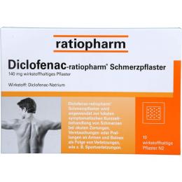 DICLOFENAC-ratiopharm Schmerzpflaster 10 St.