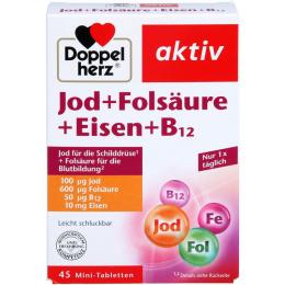 DOPPELHERZ Jod+Folsäure+Eisen+B12 Tabletten 45 St.