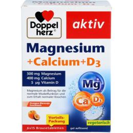 DOPPELHERZ Magnesium+Calcium+D3 Brausetabletten 90 St.