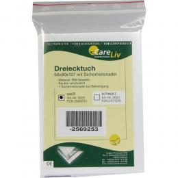 DREIECKTUCH BW 90x90x127 weiss m.Sicherheitsn. 1 St ohne