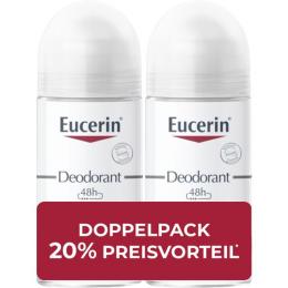 EUCERIN Deodorant Roll-on 0% Aluminium Doppelpack 100 ml