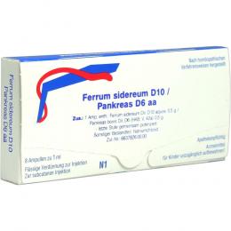 FERRUM SIDEREUM D 10/Pankreas D 6 aa Ampullen 8 X 1 ml Ampullen