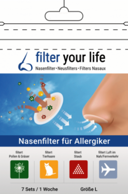 FILTER YOUR LIFE Nasenfilter f.Allergiker Gr.L 7X2 St