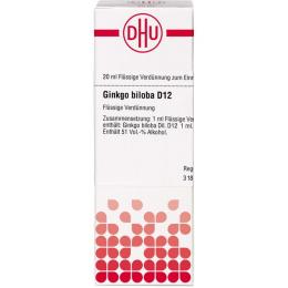 GINKGO BILOBA D 12 Dilution 20 ml