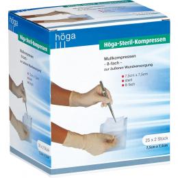 Ein aktuelles Angebot für HÖGA-KOMPRESSEN 7,5x7,5 cm steril 8fach 25 X 2 St Kompressen Verbandsmaterial - jetzt kaufen, Marke HÖGA-PHARM G. Höcherl.