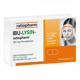 Ibu-lysin-ratiopharm® 293 mg Filmtabletten 10 St Filmtabletten