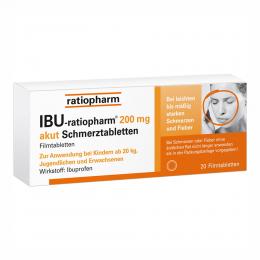 Ibu-ratiopharm 200mg akut Schmerztabletten 20 St Filmtabletten