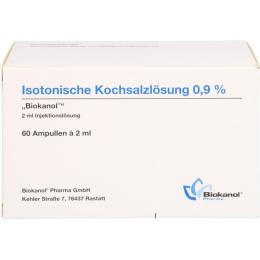 ISOTONISCHE Kochsalzlösung 0,9% Biokanol Ampullen 120 ml