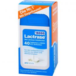 LACTRASE 18.000 FCC Tabletten teilbar im Spender 80 St.