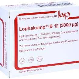 LOPHAKOMP B12 3.000 µg Injektionslösung 10 X 2 ml Injektionslösung