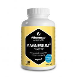 Ein aktuelles Angebot für MAGNESIUM 350 mg Komplex Citrat/Oxid/Carbon.vegan 180 St Tabletten Multivitamine & Mineralstoffe - jetzt kaufen, Marke Vitamaze GmbH.