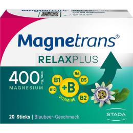 MAGNETRANS Relax+ 400 mg Granulat Sticks Blaubeere 20 St.