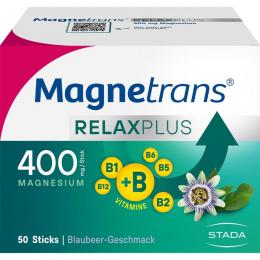 MAGNETRANS Relax+ 400 mg Granulat Sticks Blaubeere 50 St.