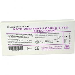 Ein aktuelles Angebot für NATRIUM CITRICUM 3.13% 10 X 2 ml Ampullen Blutverdünnung - jetzt kaufen, Marke EIFELFANGO GmbH & Co. KG.