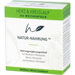 NATUR-NAHRUNG Herz & Kreislauf Weissd.+Mistel+Knobl 100 St Weichkapseln