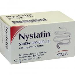 Nystatin STADA 500.000 über.Tabletten internationale Einheit 50 St Überzogene Tabletten
