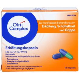 OTRICOMPLEX Erkältungskapseln 500mg/6,1mg/100mg 16 St.