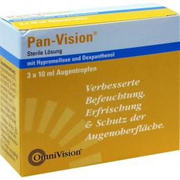 Ein aktuelles Angebot für Pan-Vision 3 X 10 ml Augentropfen Trockene & gereizte Augen - jetzt kaufen, Marke OmniVision GmbH.