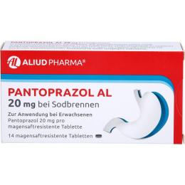 PANTOPRAZOL AL 20 mg bei Sodbr.magensaftres.Tabl. 14 St.