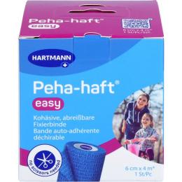 PEHA-HAFT easy Fixierbinde 6 cmx4 m blau 1 St.