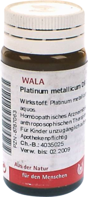 PLATINUM METALLICUM D 6 Globuli 20 g