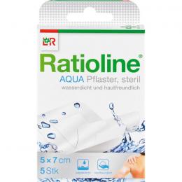 RATIOLINE aqua Duschpflaster Plus 5x7 cm steril 5 St.