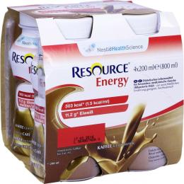 Resource energy Kaffee 4 X 200 ml Flüssigkeit