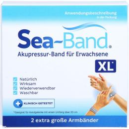 SEA-BAND Akupressurband f.Erwachsene XL grau 2 St.