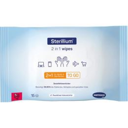 STERILLIUM 2in1 wipes Hand- u.Flächendesinfektion 15 St.